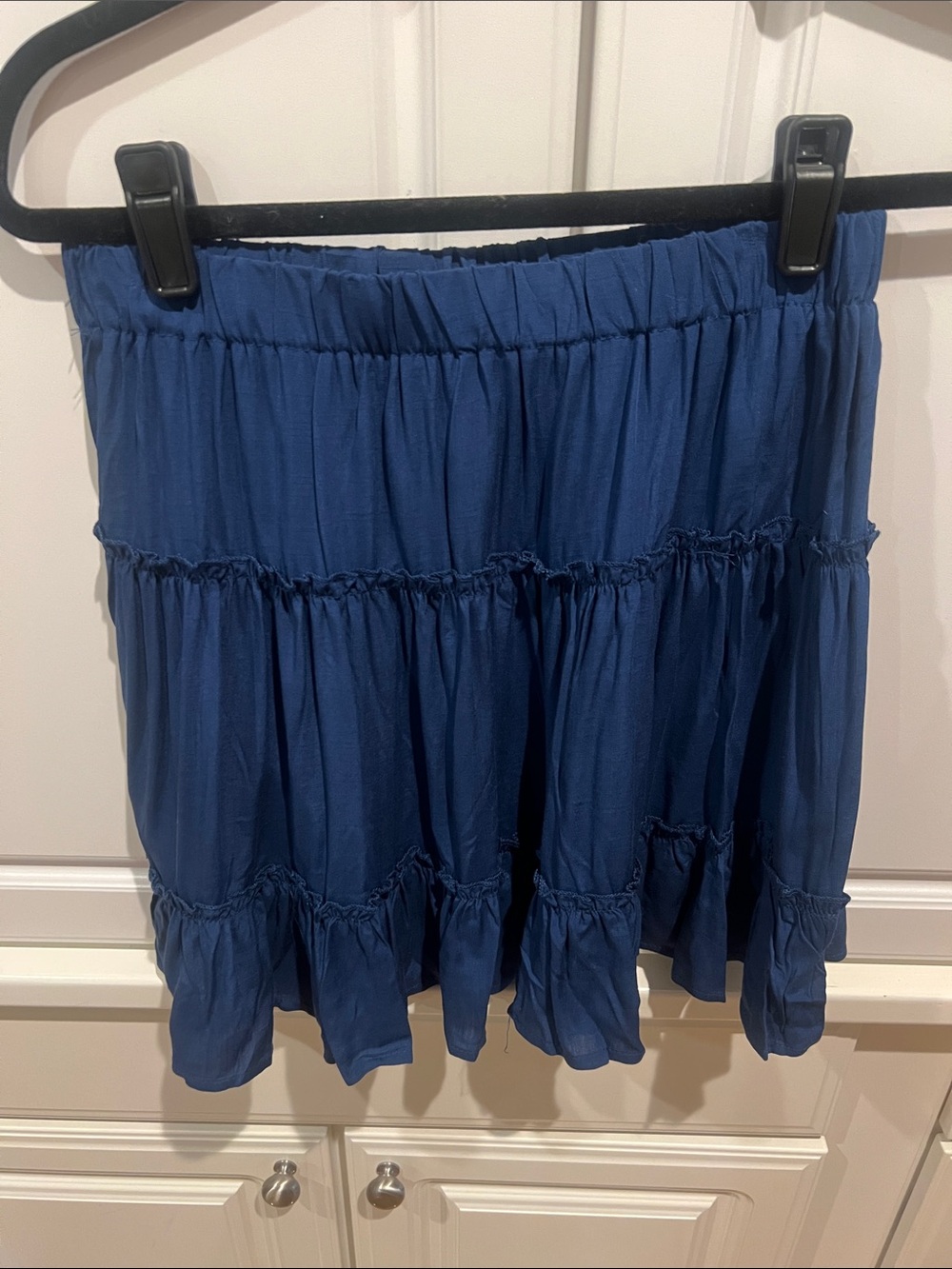 SHEIN Blue Tiered Mini Skirt